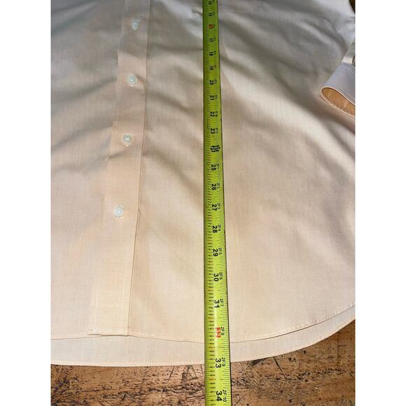 Mens Eddie Bauer Light Peach Wrinkle Resistant Button Down Shirt Size Large Tall - Picture 5 of 7